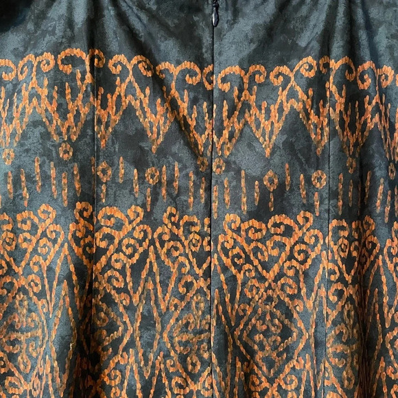 PERUVIAN CONNECTION 100% Pima Cotton Navy and Copper Batik Maxi Sundress… - Picture 4 of 10